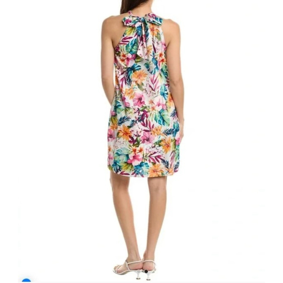 NWT Tommy Bahama Garden of Hope & Courage Floral Silk Halter Dress Size XL - Picture 2 of 8